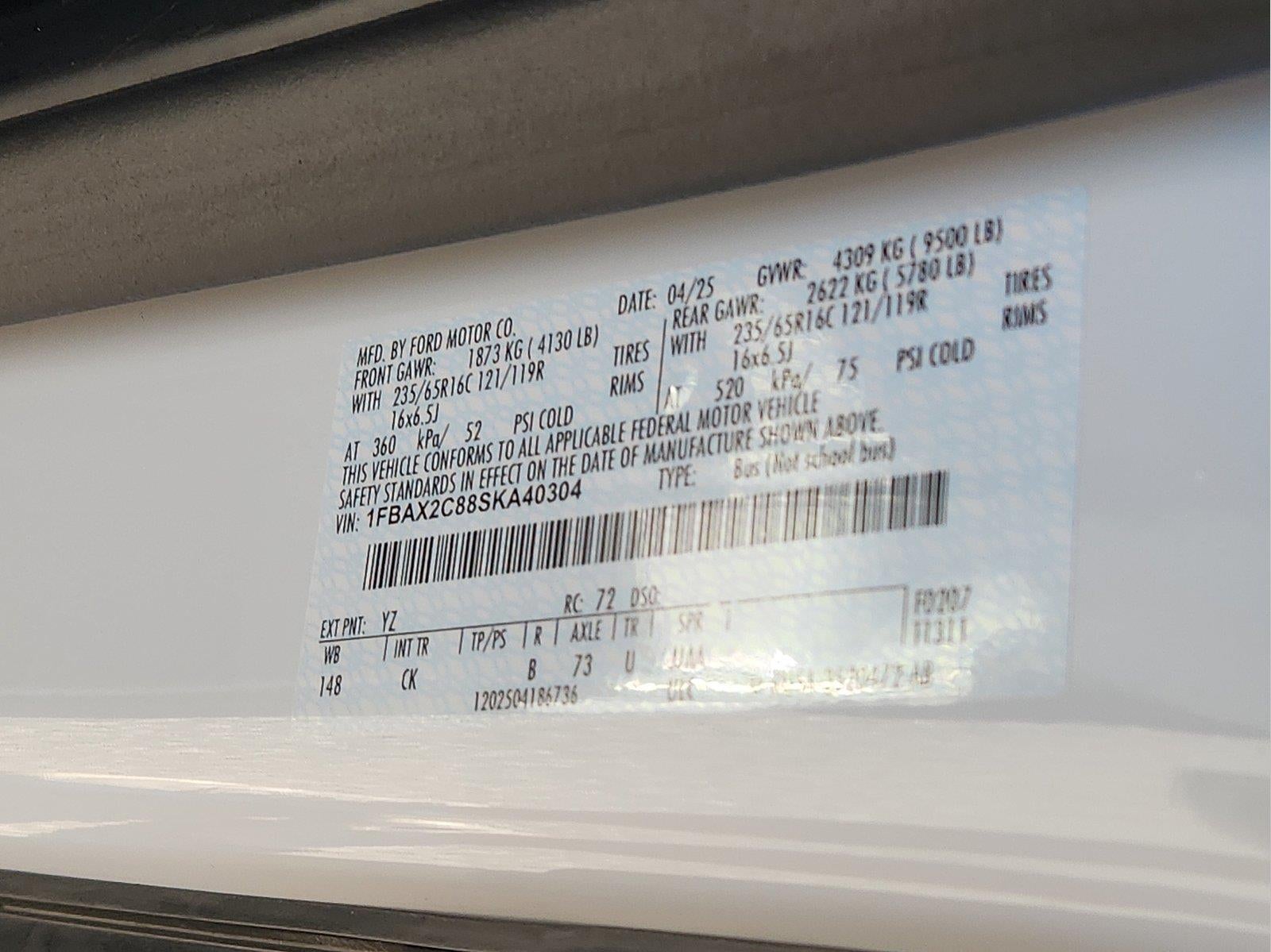 2025 Ford Transit 350 XLT
