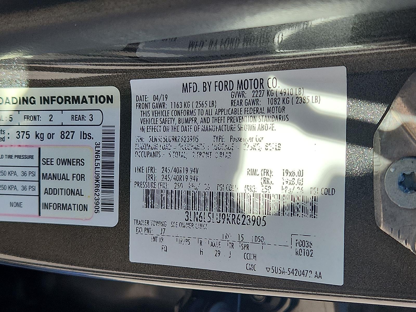 2019 Lincoln MKZ Hybrid Reserve I