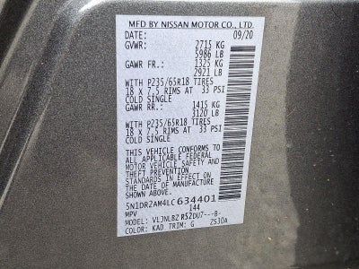 2020 Nissan Pathfinder S