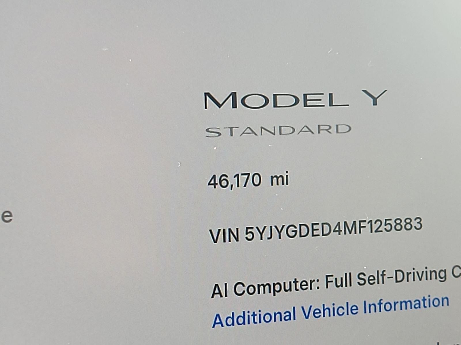 2021 Tesla Y Standard Range