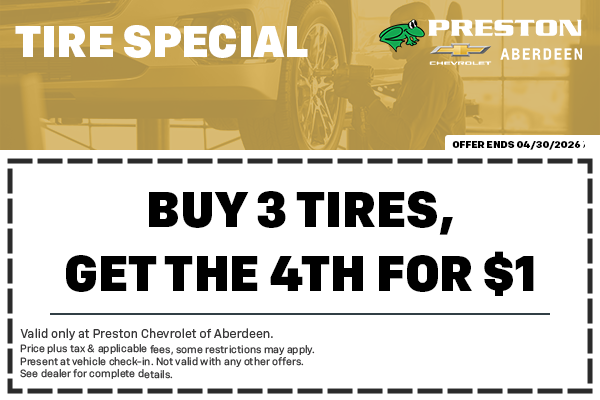 Buy 3 Tires, Get the 4th for $1