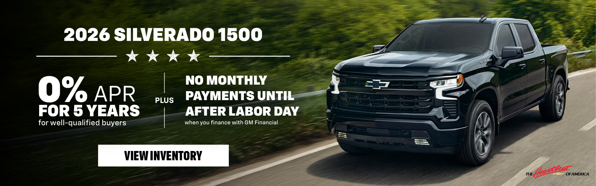 0% APR for 5 Years | 2026 Chevrolet Silverado 1500