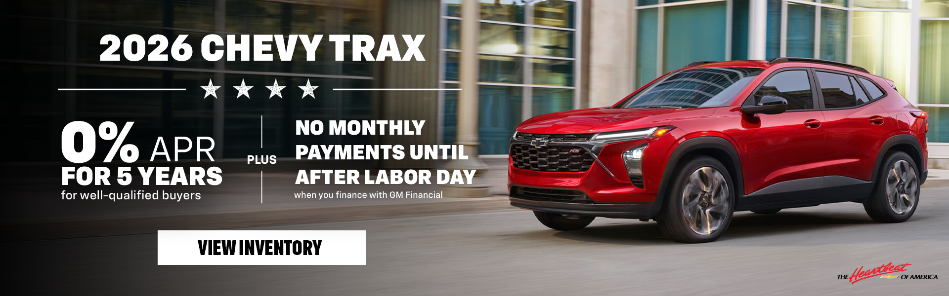 0% APR for 5 Years | 2026 Chevrolet Trax