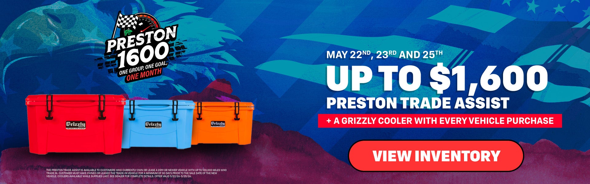 Up to $1,600 Trade Assist + A Free Grizzly Cooler!
