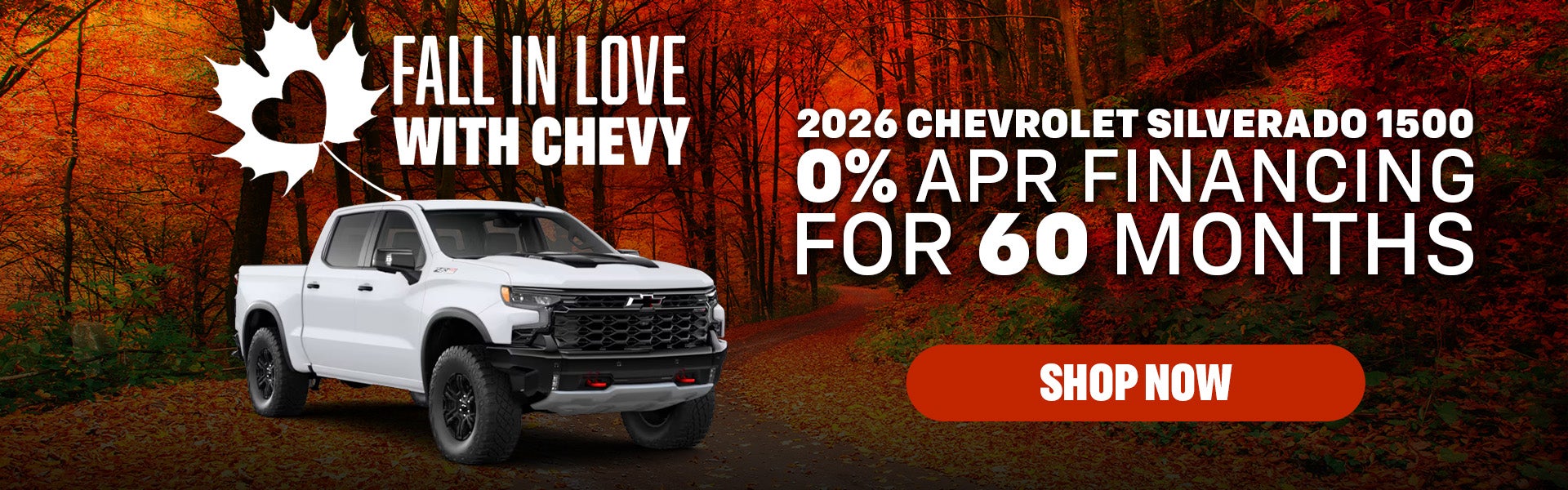 0%APR Financing for 60 Months | 2026 Chevrolet Silverado 